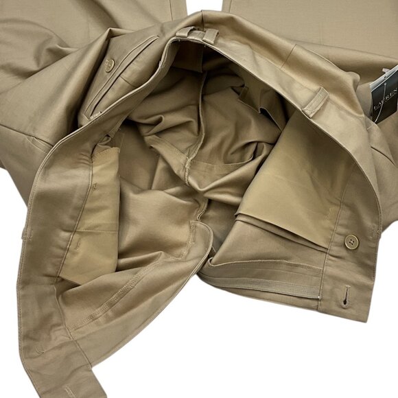 Lauren Ralph Lauren Double-Faced Stretch Cotton Ankle Pants 8 Tan NEW - Picture 6 of 12